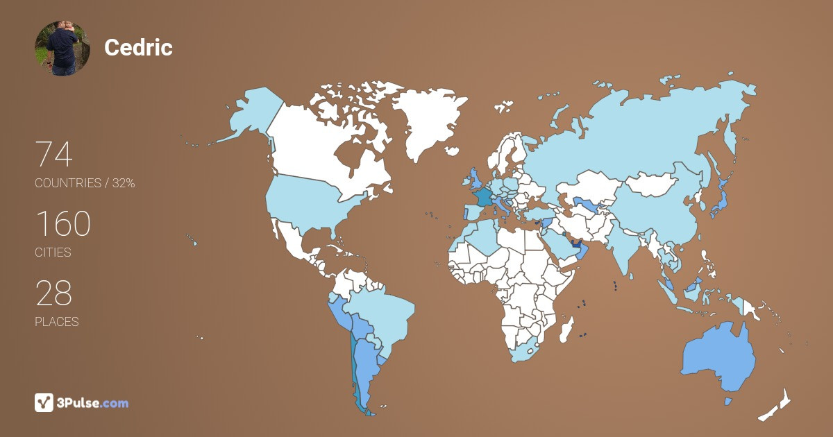 Изображение Карты путешествий Cedric Fontan