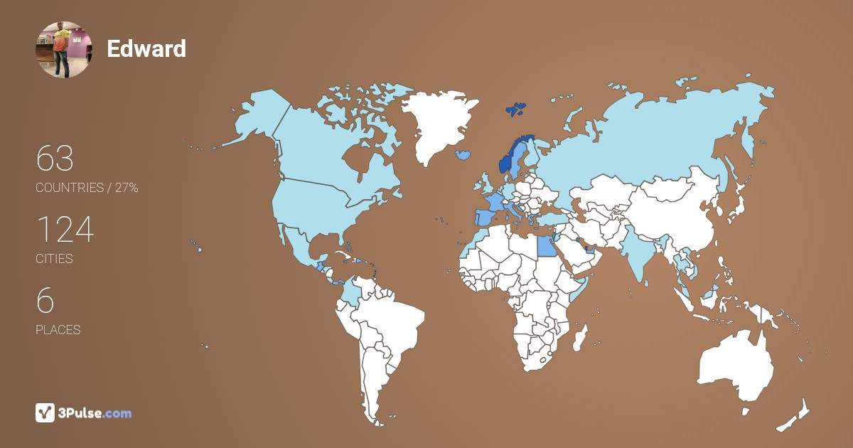Edward Fernz's Travel Map Image
