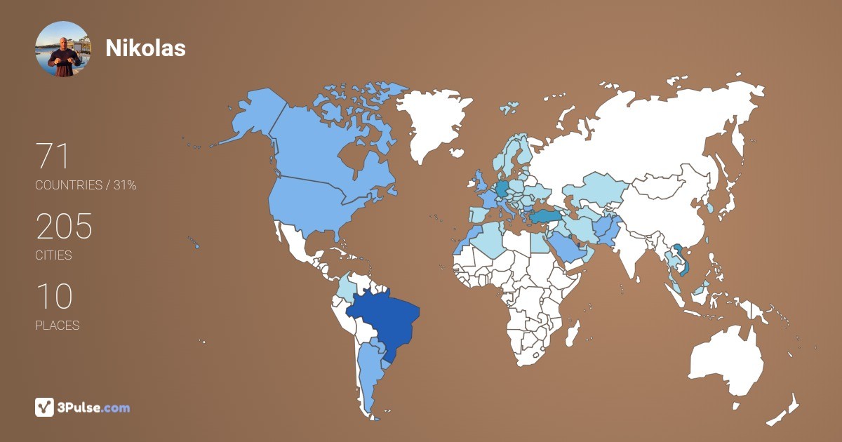 Изображение Карты путешествий Nikolas Kantkas