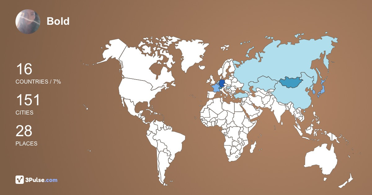 Bold Bere's Travel Map Image