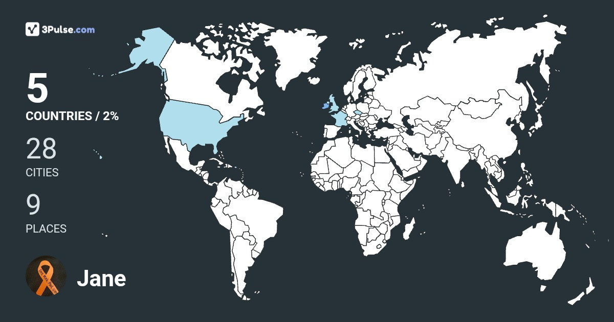 Изображение Карты путешествий Jane Kelleher