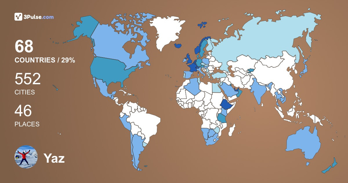 Yaz Loukhal's Travel Map Image