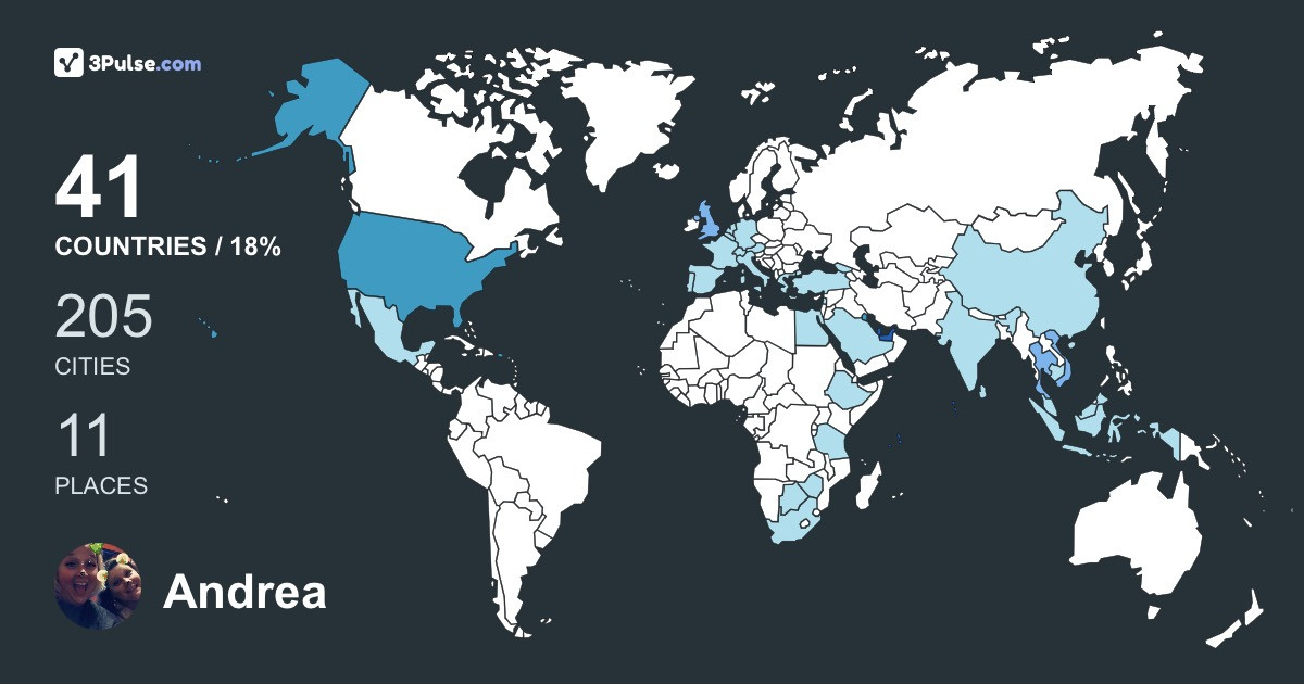 Andrea Rolf's Travel Map Image