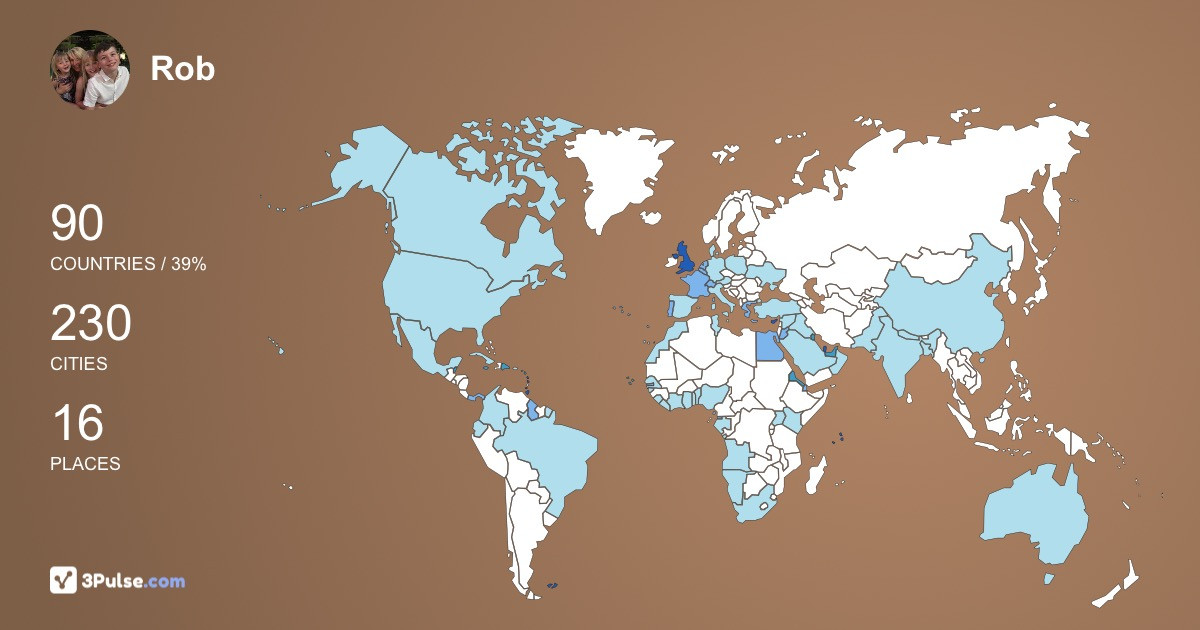 Изображение Карты путешествий Rob Yendle