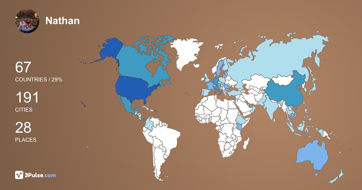 Изображение Карты путешествий Nathan Pope