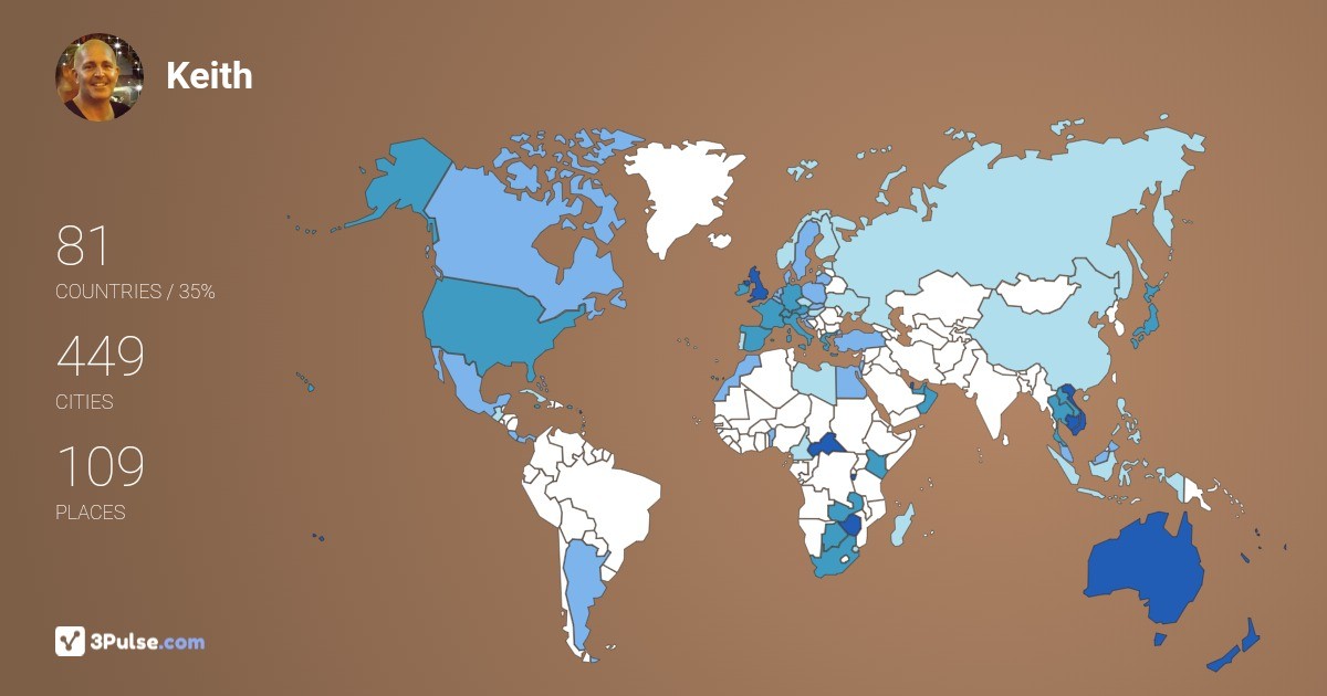 Изображение Карты путешествий Keith Berry