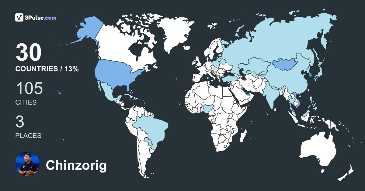 Изображение Карты путешествий Chinzorig Enhtayvan