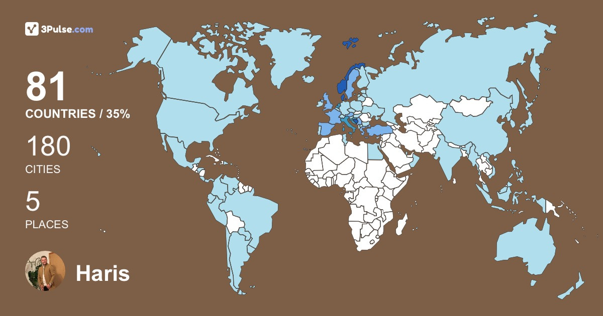 Изображение Карты путешествий Haris ajdin