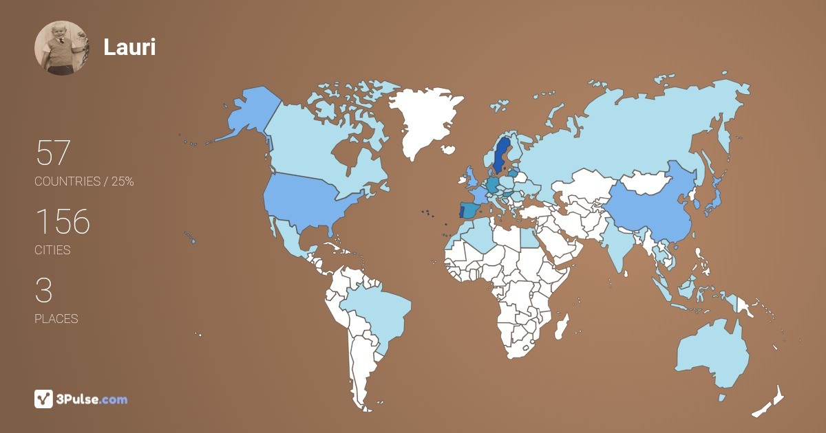 Изображение Карты путешествий Lauri Vesalainen