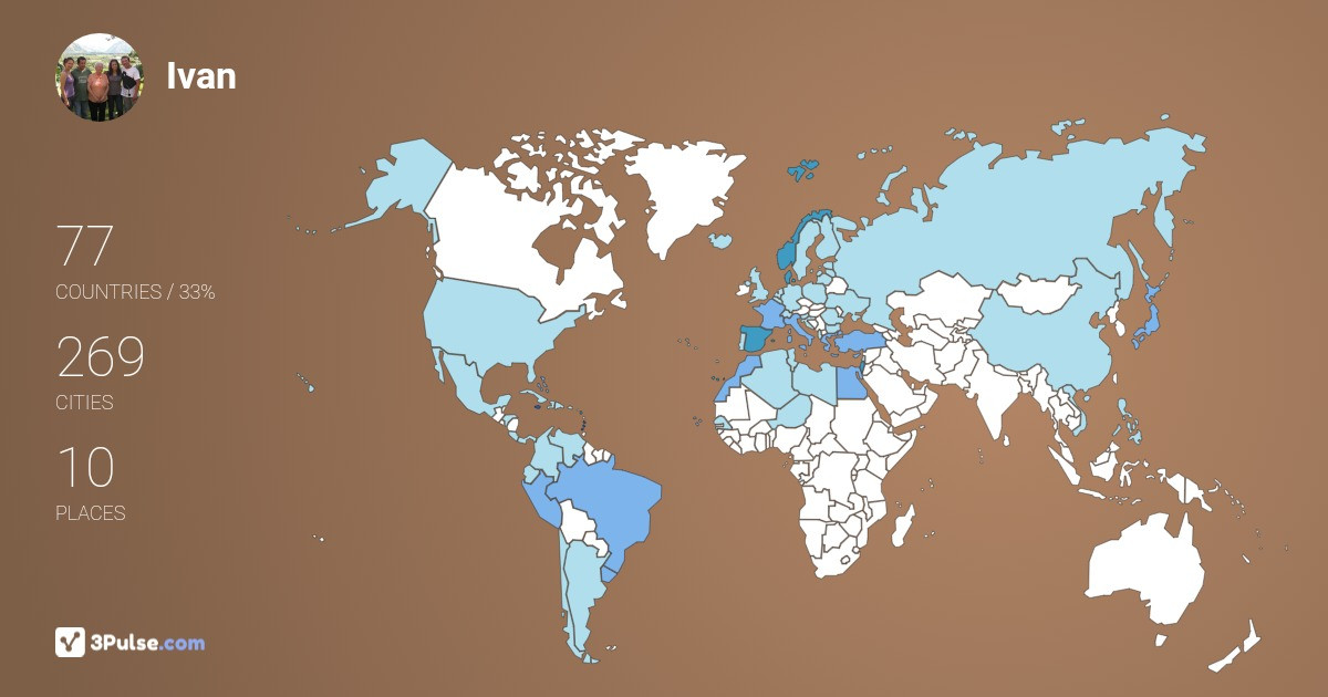 Ivan Alva-Schipper's Travel Map Image