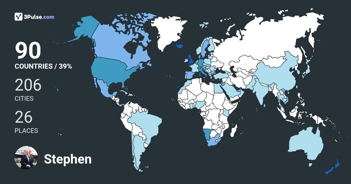 Изображение Карты путешествий Stephen Atkins-Steel