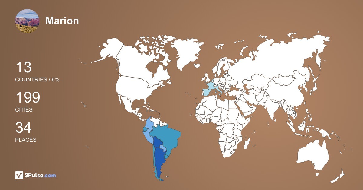 Marion Chatton's Travel Map Image