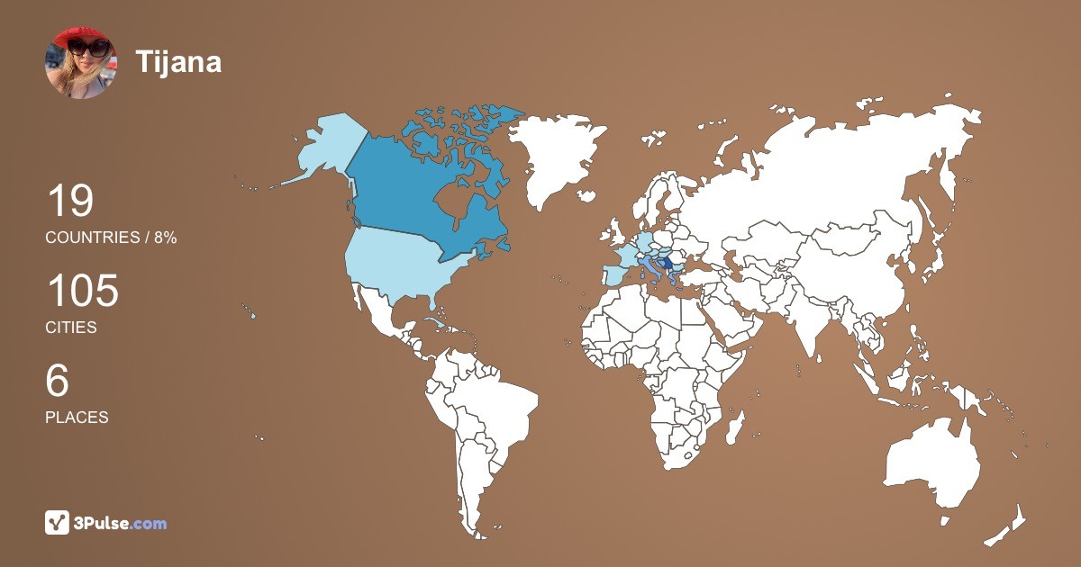 Изображение Карты путешествий Tijana Tina