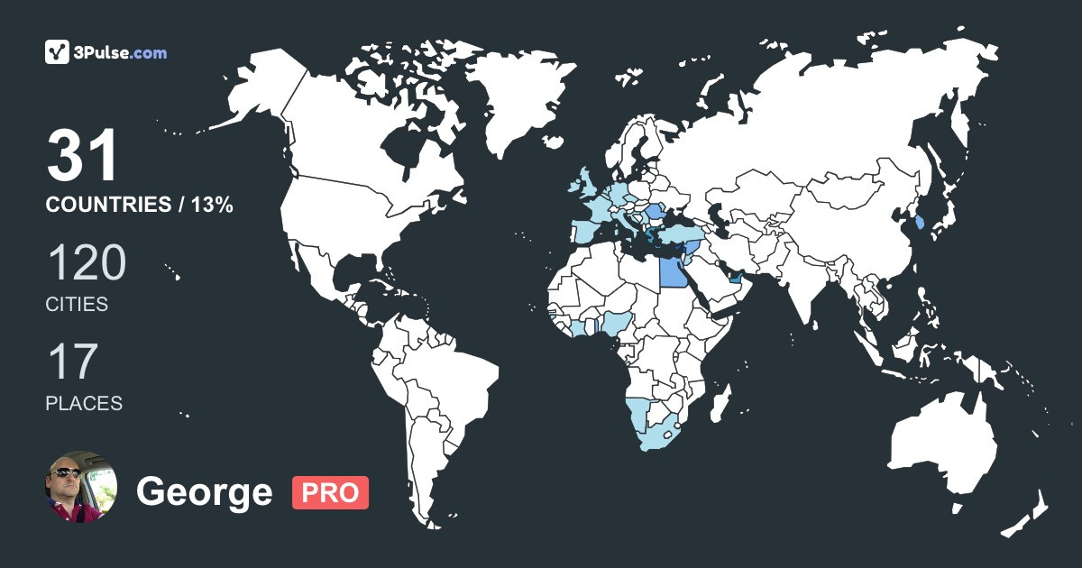 George Zervos's Travel Map Image
