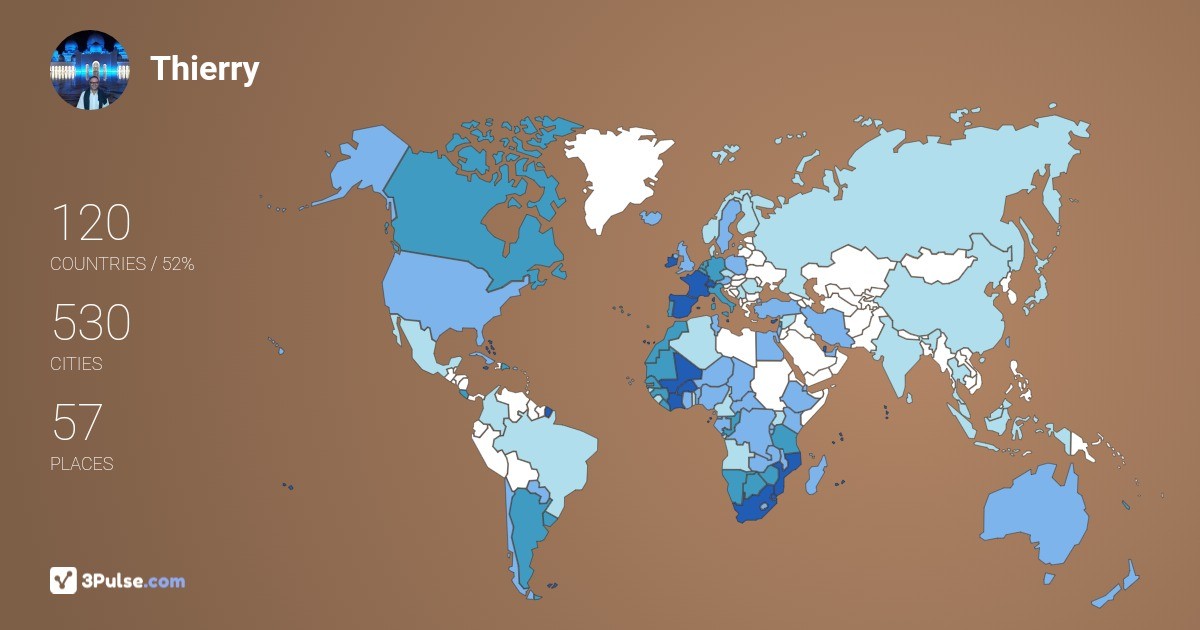 Изображение Карты путешествий Thierry Regnier