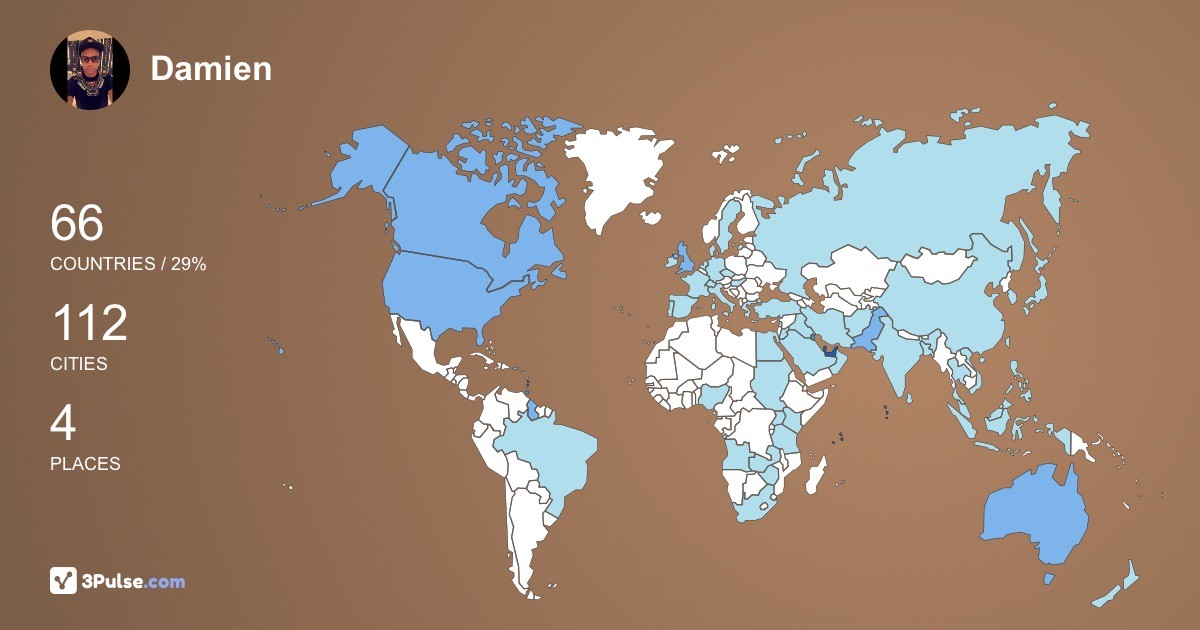 Изображение Карты путешествий Damien Scott