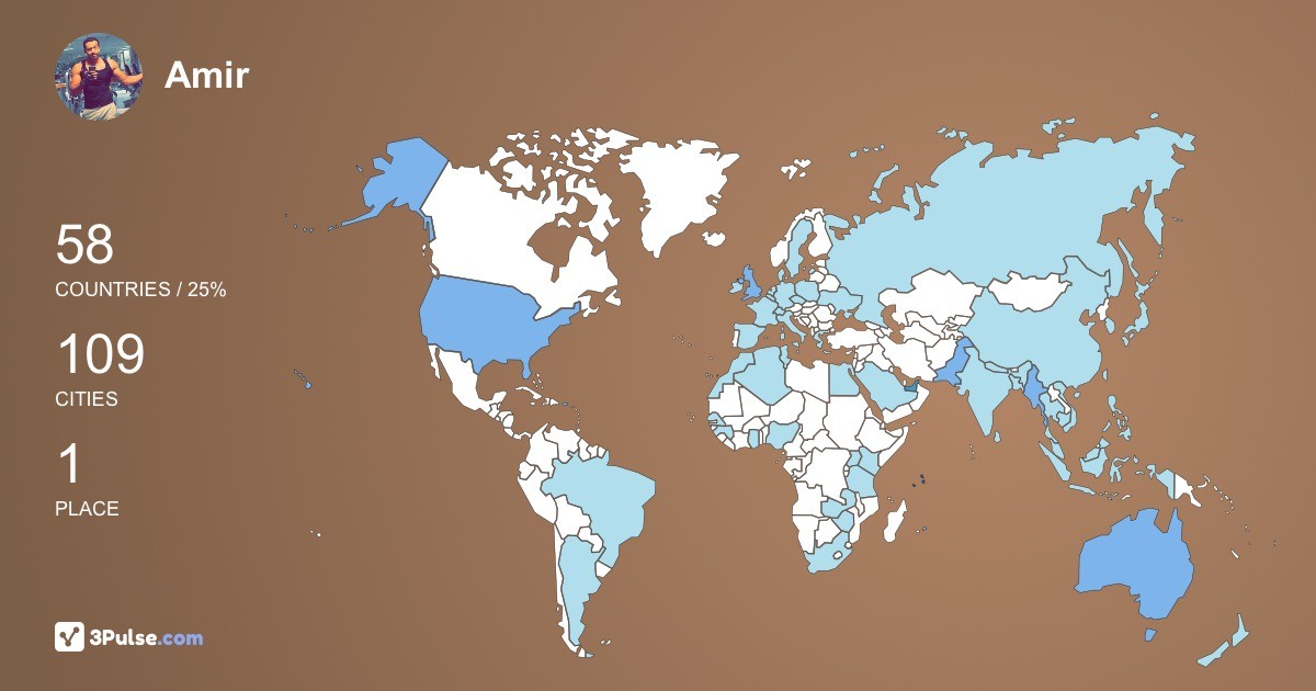 Amir AbdAllah's Travel Map Image
