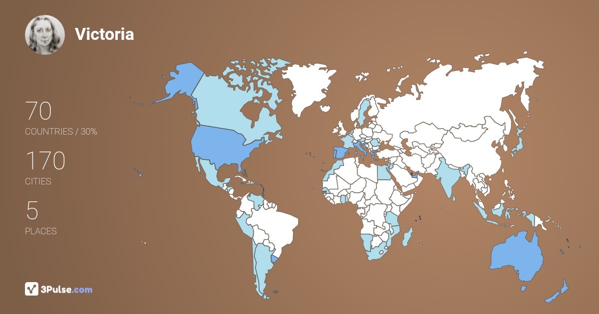 Victoria Pongor's Travel Map Image