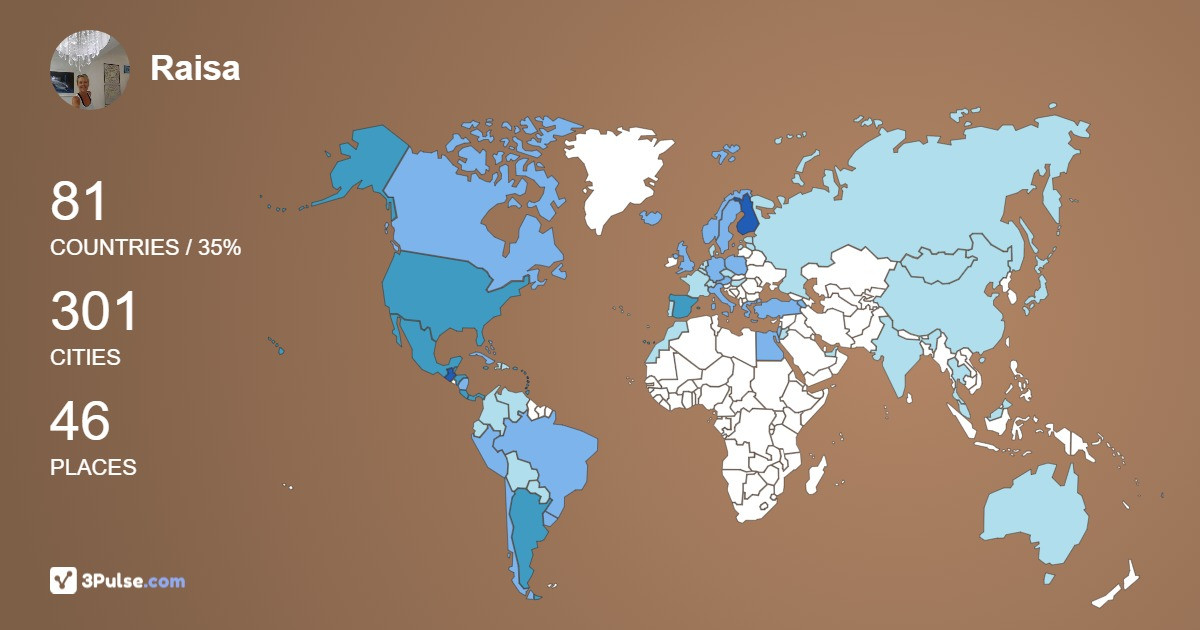Raisa Hannus's Travel Map Image