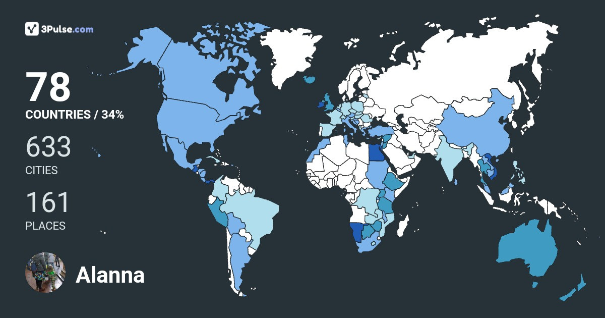 Alanna Pomeroy-Lyons's Travel Map Image