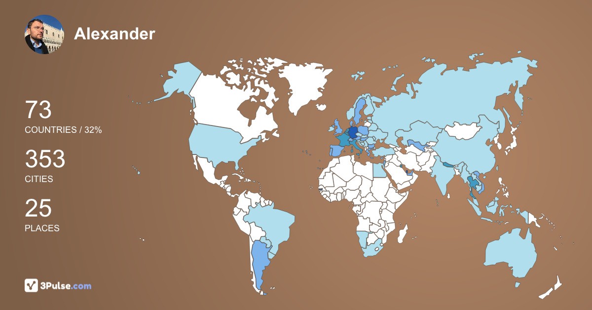 Alexander Alles's Travel Map Image