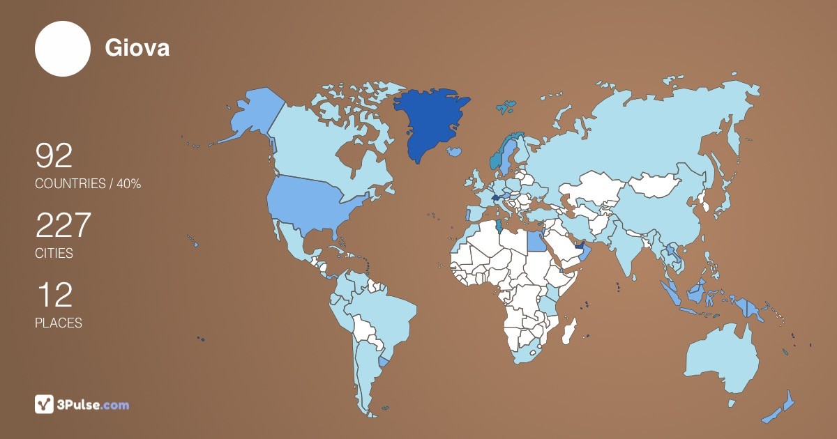 Giova Bianchi's Travel Map Image