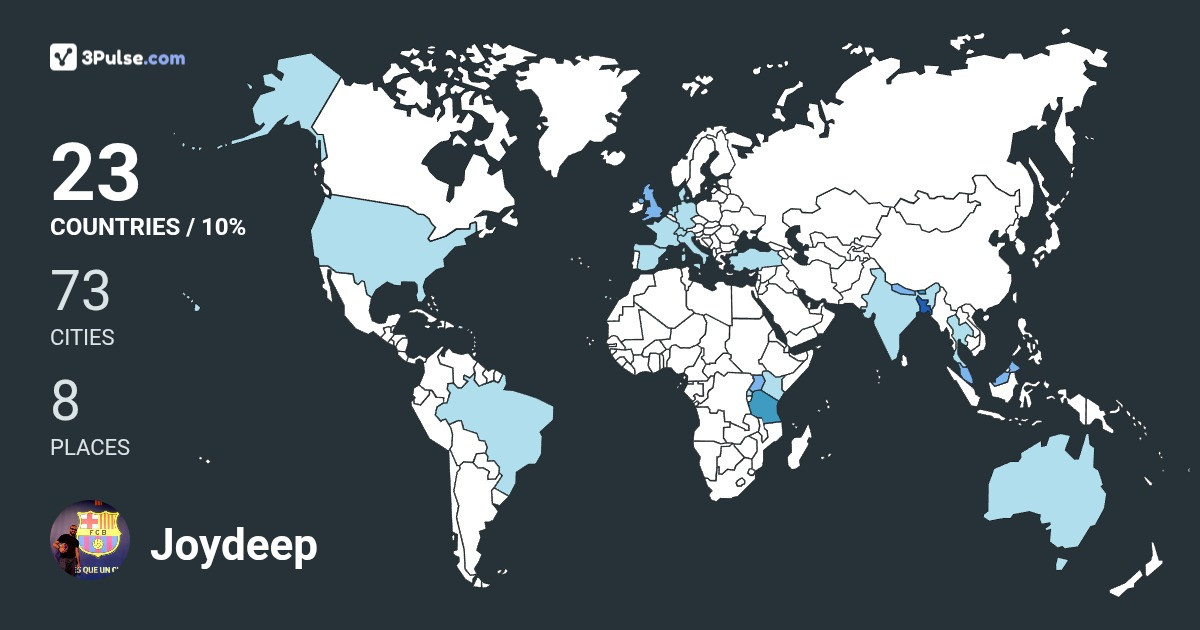 Изображение Карты путешествий Joydeep Roy
