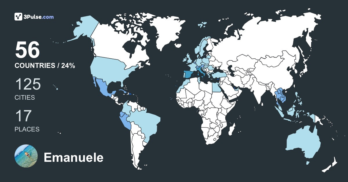 Emanuele Menchini's Travel Map Image