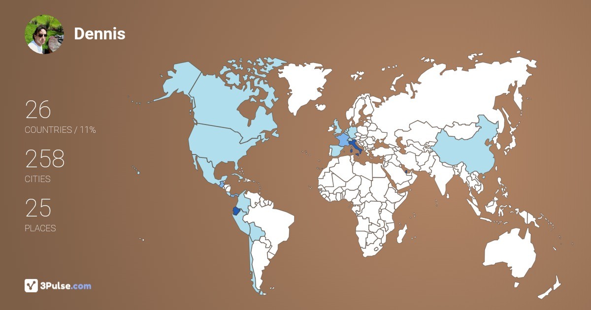 Изображение Карты путешествий Dennis Swanberg