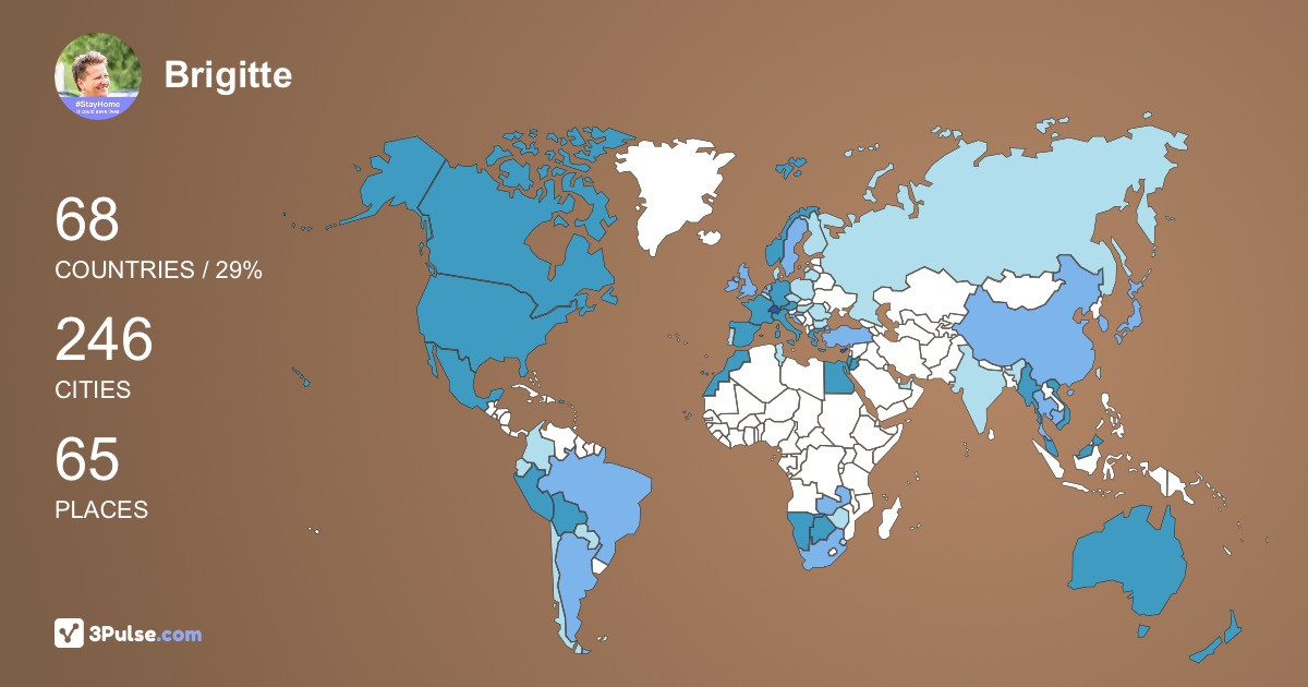 Brigitte Jost's Travel Map Image