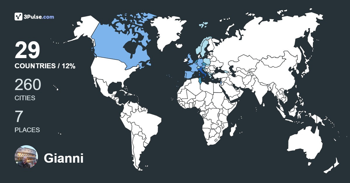 Изображение Карты путешествий Gianni Fresu