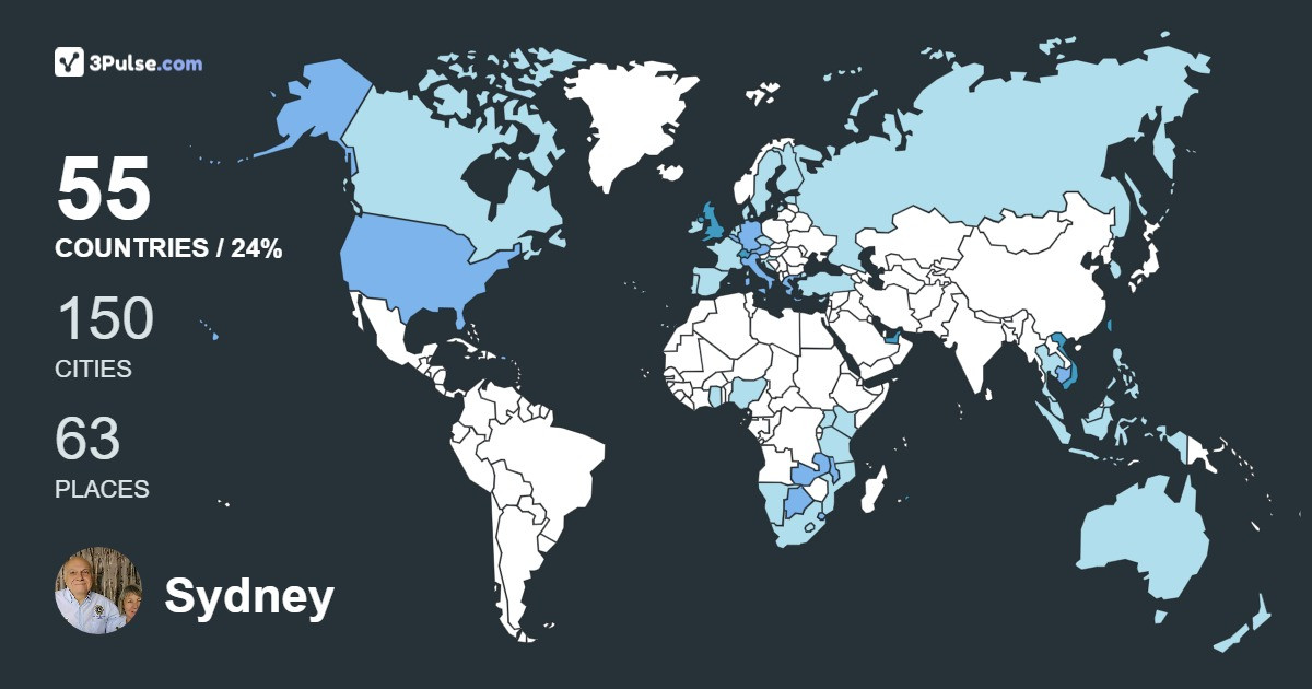 Sydney Van-Heerden's Travel Map Image