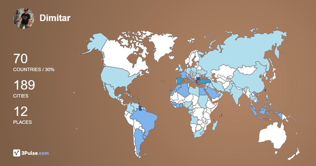 Изображение Карты путешествий Dimitar Trifonov