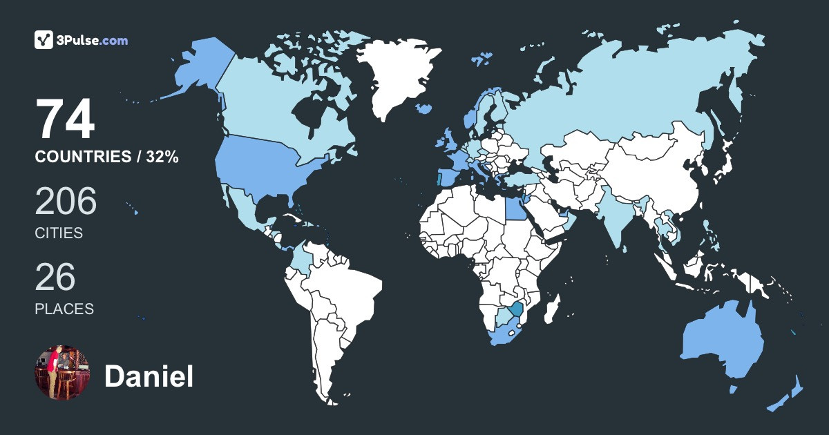 Daniel Buys's Travel Map Image