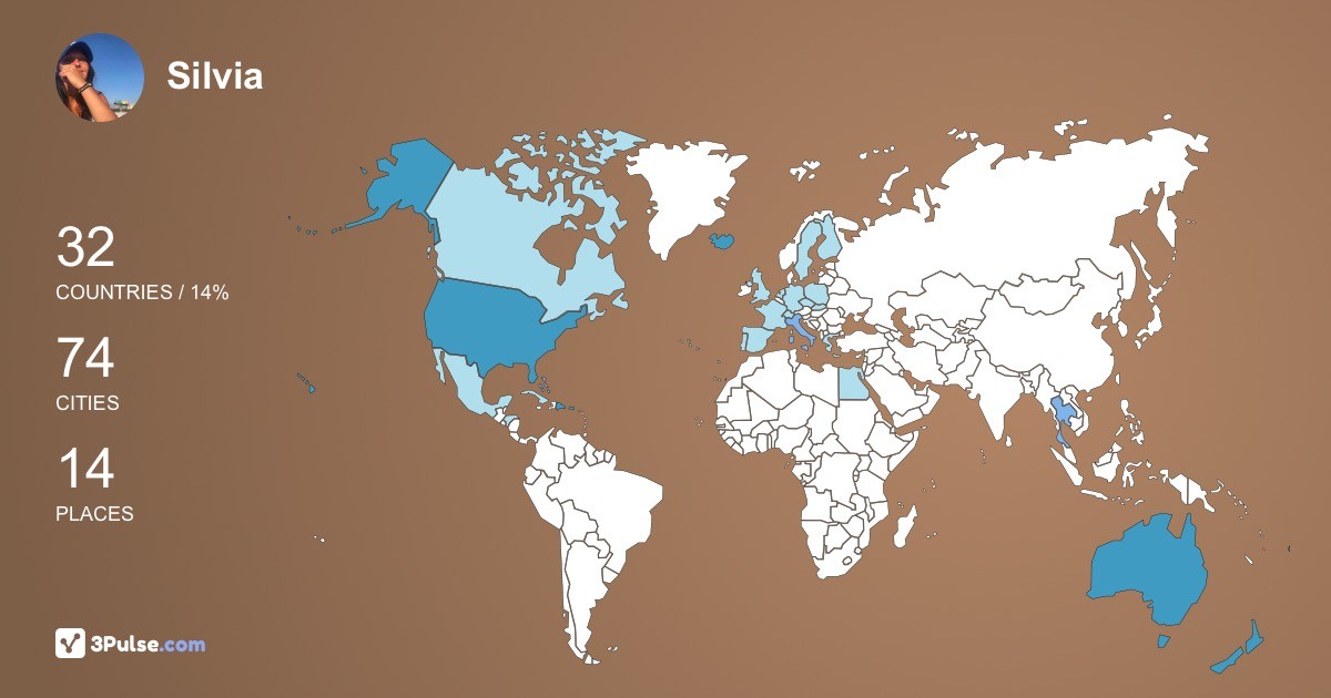 Silvia Manzoni's Travel Map Image