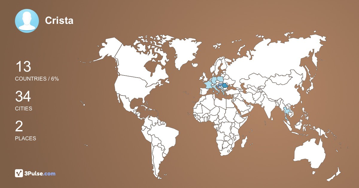 Crista's Travel Map Image