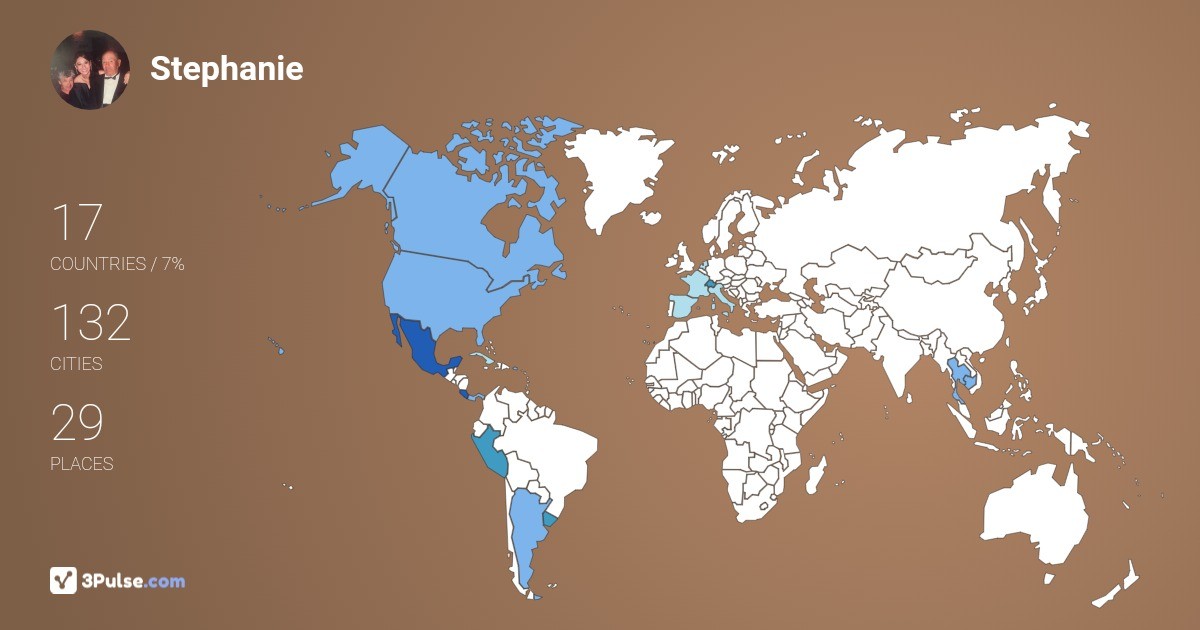 Stephanie Plata's Travel Map Image