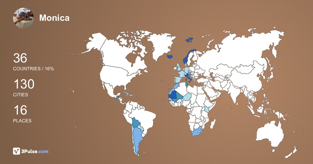 Monica Fava's Travel Map Image