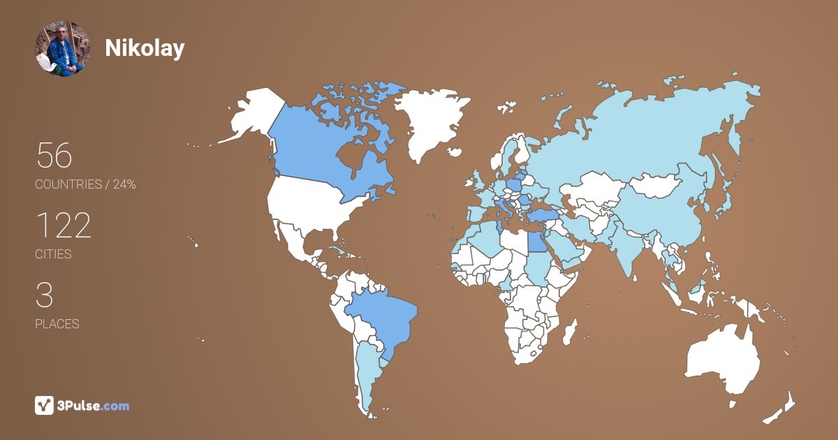 Изображение Карты путешествий Nikolay Rusev