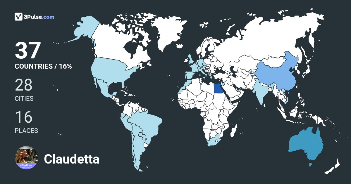 Claudetta Crisafi's Travel Map Image