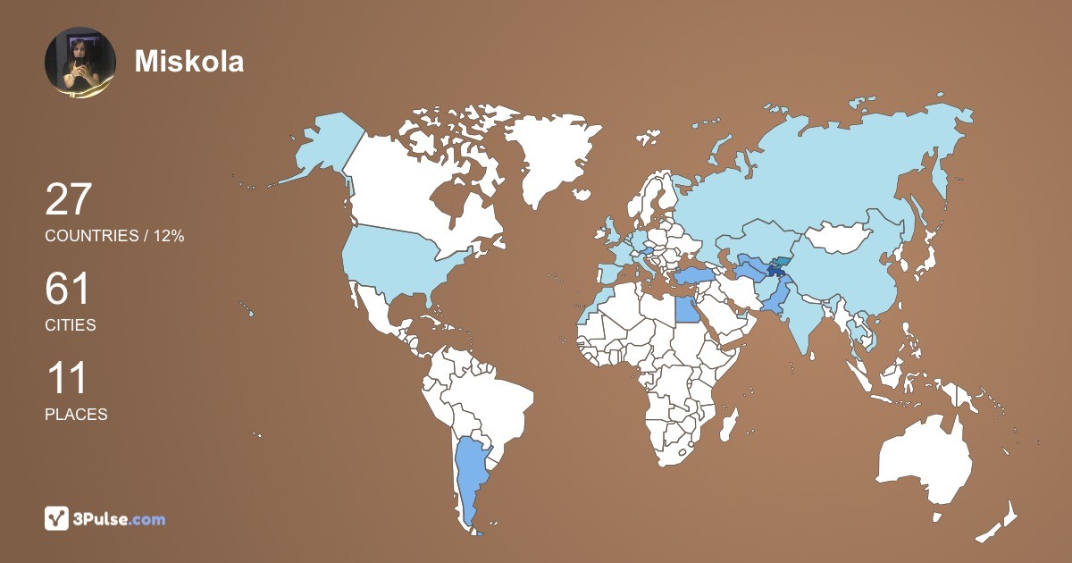 Miskola Abdulloeva's Travel Map Image