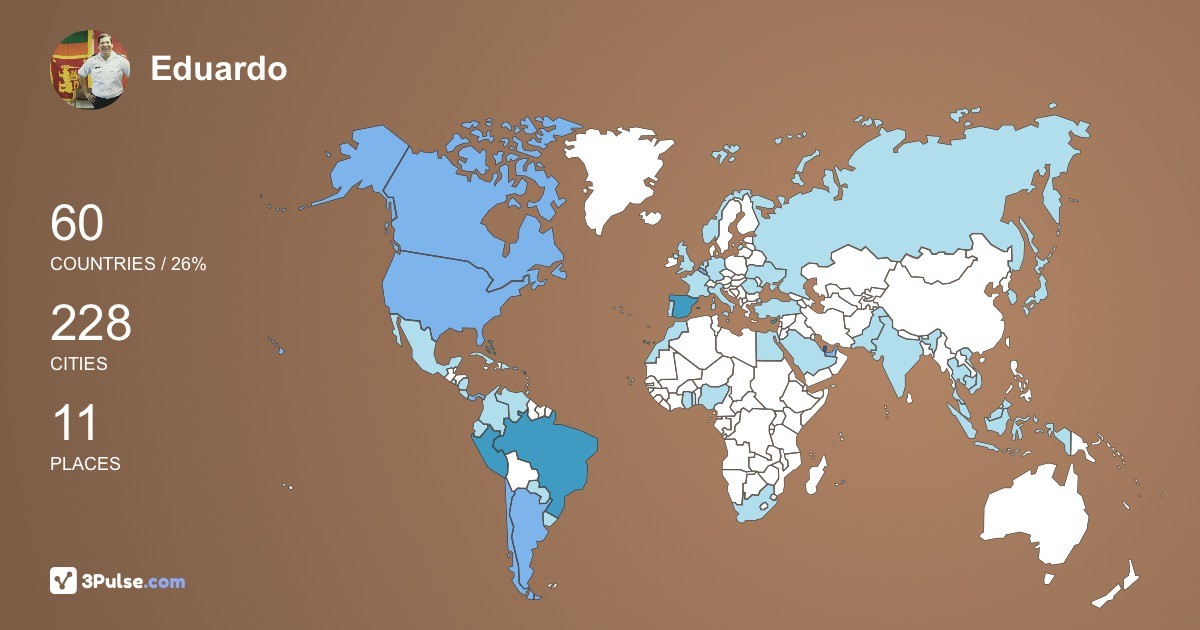 Eduardo Anto-Henriquez's Travel Map Image
