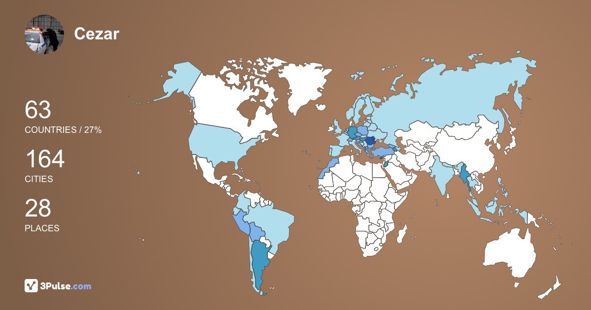 Cezar MB's Travel Map Image