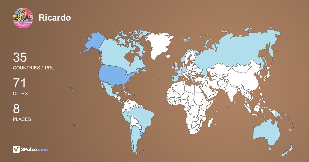 Ricardo Lemos's Travel Map Image