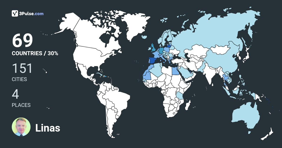 Изображение Карты путешествий Linas Grudinskas