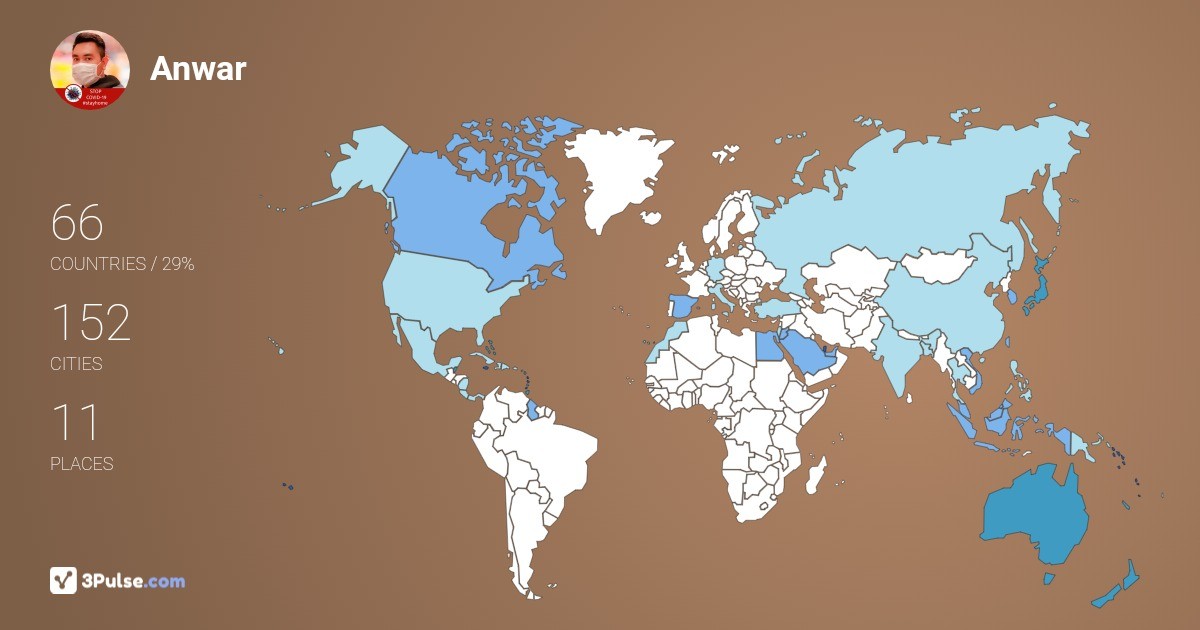 Anwar Saputro's Travel Map Image