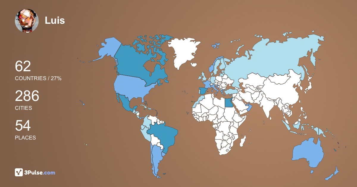 Luis Lugo's Travel Map Image