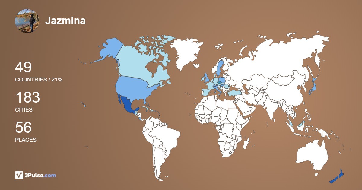 Jazmina Gz's Travel Map Image