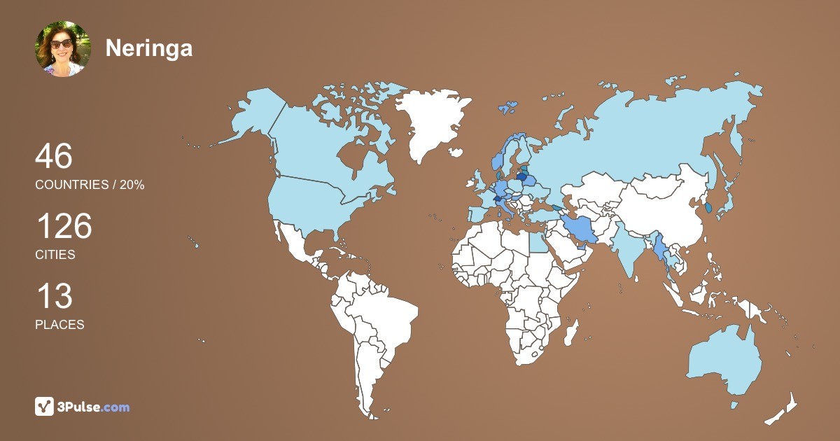 Neringa Grazinyte's Travel Map Image