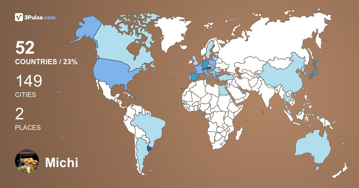 Michi Buchmann's Travel Map Image